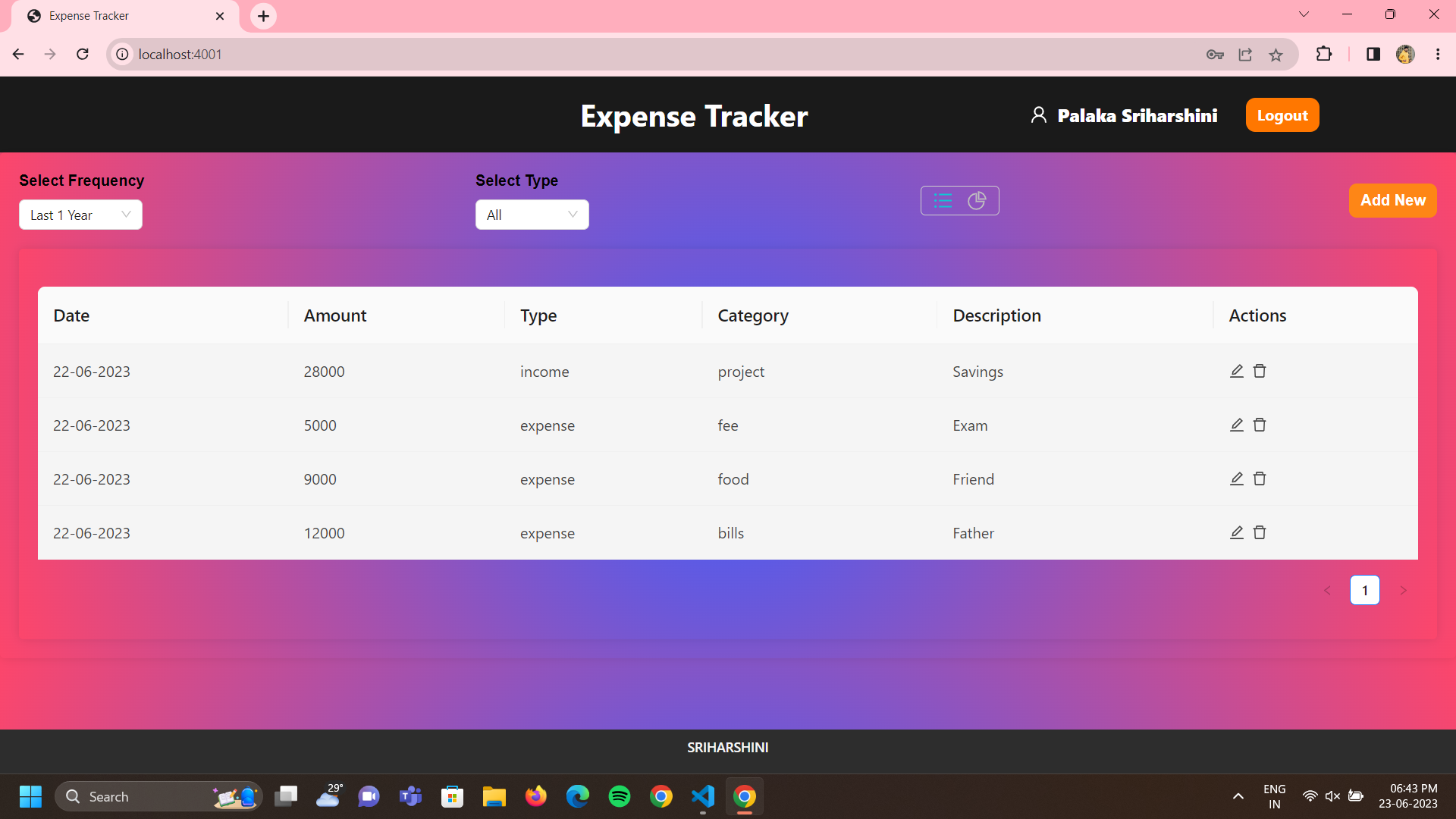 Budget Tracker
